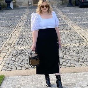 Zara mid length skirt with slit